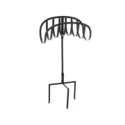 Garden Hose Stand Heavy-Gauge Steel with 3 Anchor Points Secure Manger