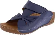 [Miss Shoes] Adesso Lexi Soft Summer Open Toe Leather Mules