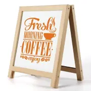 Tabletop Double-Sided Chalk Mini White A Board Erasable Chalkboard Wood 12x14"