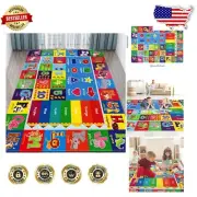 Soft Educational Baby Play Mat 78.7x59 In - ABC, Numbers & Animals Design