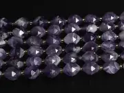 8MM Natural Purple Dog Teeth Amethyst Beads AA Drum Barrel Rice Bead Loose Beads