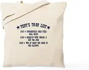 CafePress Tony's to Do List Tote Bag Natural Canvas Tote Bag, Reusable Shopping Bag