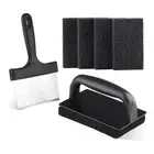 Griddle Cleaning Kit Flat Top Scouring Pads with 6In Grill Scraper Non4749