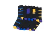 JEFF BANKS 7Pk Jacquard Socks - Mens 7-11