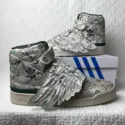 adidas JS Forum Wings 1.0 Money Shoes Men’s SZ 11.5 Jeremy Scott Brown Q46154