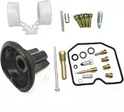 WOODEY Carburetor Repair Kit Needle Valve Gasket Plunger Diaphragm with Float for K&awasaki Zephyr 400 for K&eihin CVK ZR400 C1-C7 1989-1995