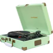 MBEAT TR96TGN Vintage Turntable With Bt Green Woodstock Ii