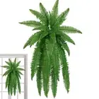 Artificial Boston Fern Plant Realistic Green Boston Fern Leaves Grass Home Decor