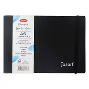 Jasart Voyager A5 Watercolour Journal w/ Band Writing Stationery 200GSM Black