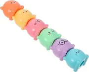 HOODANCOS 1Set Cute Bear Shaped Highlighter Pens Stackable School Marking Art Markers for Journals Scrapbooking Note Taking Smooth Writing Comfortable Grip