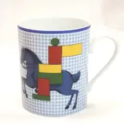 Hermes Mug Cavalier En Form Blue Horse Unused with Box from JAPAN