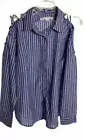 L Hyfve hyfve Hyeve striped woman blouse button up 100% cotton hand wash