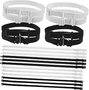 [Baluue] 20pcs Adjustable Bowknot Tie Extender Bands Elastic Strap Adjusters for Wedding Uniforms Sailor Suits Durable Comfortable Fit High Elasticity Fashionable Accessories