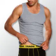 Mens Tradie 3 Pack Sizes S-2XL Pure Cotton Tank Singlets Grey Work or Leisure Wear