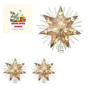 Kurt Adler 14" 7-Point Natural Capiz Star Lighted Treetop