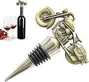 Motorcycle Wine Stopper | Plug Wine Corks,Reusable Creative Aesthetic Vintage Bottle Stopper Father's Day Christmas Birthday for Men