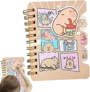 Drawing Notebook for Kids - Portable Capybara Account Book Cartoon Coiled Notebook | Creative Cute School Supplies Children's Stationery Note Books Notepad for Writing