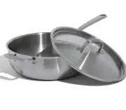 Made In Cookware - 5 Quart Stainless Steel Saucier Pan - 5 Ply Stainless Clad