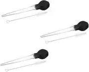 3 Sets Liquid Measuring Tool Soy Sauce Baster Oil Pump Bulb Barbecue Baster Barbecue Cleaning Brush Seasoning