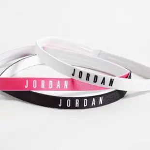 【NIKE 耐吉】Jordan喬丹 3色彈性髮帶 運動止汗帶 瑜珈頭帶 吸汗束髮帶 矽膠防滑材質(J0003599696OS)
