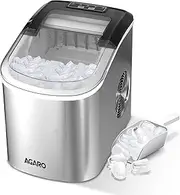 AGARO Regency Ice Maker, Compact Ice Maker, 2.2L Water Tank, 9 Pcs Ice Cube at a time, Stainless Steel Body