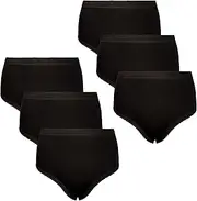 [Bonjour] Ladies Briefs Maxi Brief 100% Cotton Full Comfort Fit Underwear (6 Pack) - Sizes Range 8-20