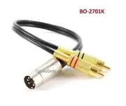 CablesOnline 1ft 7-Pin Din Plug to 2RCA Plug BO, Naim, Quad Audio Cable