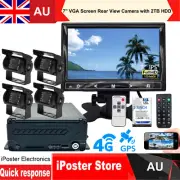1080P 4CH GPS 4G AHD Car DVR MDVR with 2TB HDD 7" VGA Screen Rear View Cameras