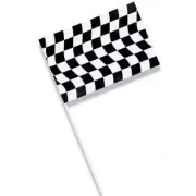 Black & White Checkered Jumbo Plastic Flag Car Racing Birthday Party Decor