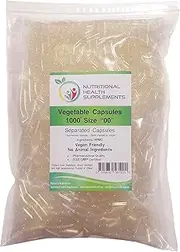 1000 Separated Size 00 HPMC Empty Veggie Capsules Vegetable Vegan Caps