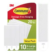 Command 20LB White Picture Hanging Strips PH217-10NA, 10 Pairs