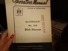 IHC OWNERS MANUAL MCCORMICK 10-A TRACTOR DISK HARROW FARM IMPLEMENT HARVESTER IH