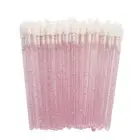50pcs Lip Brush Set Hygienic Applicator Women Fashion Lip Gloss Wand Plastic