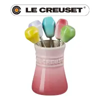 在飛比找PChome24h購物優惠-LE CREUSET-瓷器餐叉組5入 (櫻花粉/薄荷綠/粉彩