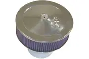 K&N S/S Velocity Stack Air Cleaner Holley 5-1/8 Neck With 9 x 2-3/4 Element