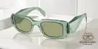 PRADA PR 17WS 11R10E Transparent Sage Green Mirror 49 mm Women's Sunglasses