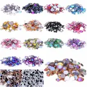 1000pc 4mm Round Sharp Face FlatBack Resin Crystal Rhinestones Applique Nail Art