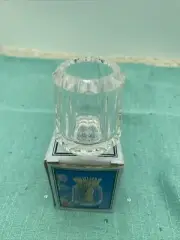 Designer Vintage Lucite Acrylic Dodecagon Faceted Toothpick Holder NEW