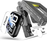 [Tensea] 6Pack Compatible with Apple Watch Screen Protector 46mm 42mm 45mm 41mm 44mm 40mm Accessories, Soft Film with Installation Kit, Face Case Cover for iWatch Series 10 9 8 7 6 5 4 SE 2nd Generation