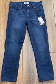 New NWT PAIGE Transcend Verdugo Ankle Chardonnary Jeans 27 MSRP $199