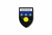 PATCH PATCHES EMBLEM IRON ON GLUE PRINT FLAG world crest guadeloupe