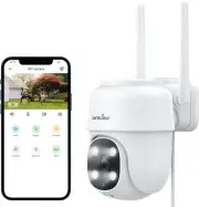 wansview 2K Security Cameras Wireless Outdoor-2.4G WiFi Home Wi-Fi, white