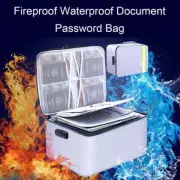 Fireproof Document Password Bag Multi-Layer Card Large Capacity Safe Organizer