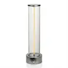 Wireless LED Desk Lamp Touch Control 3 Gears Dimmable Lamp for Home (Light Grey)