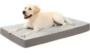 KSIIA Orthopedic Crate Bed - Plush Washable Dog with Egg 20 x 18 in (M), Gray