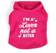 YOULY The Lover Pink I'm A Lover Not A Biter Graphic Small Animal T-Shirt SizeXS