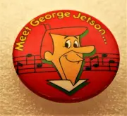 Vtg 1990 Meet George Jetson Button Pin Hanna-Barbera NOS New