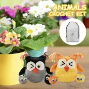 Owl Knitting Kit Cute Crochet Animal Kit Stuff Animal DIY Beginner Crochet NXX