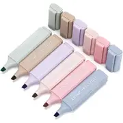 Catzon Highlighter Pen Water Based Quick Dry No Bleed for School Office-6 Delight Colors