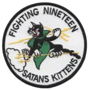 4.5" NAVY VF-19 SATANS KITTENS FIGHTING NINETEEN EMBROIDERED PATCH